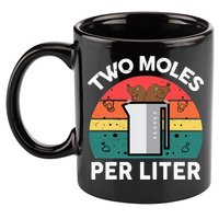 Funny Two Moles Per Liter Chemistry Science Teacher 11oz C Handle Ceramic Mug