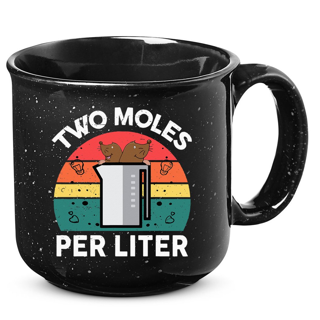 Funny Two Moles Per Liter Chemistry Science Teacher 15oz Campfire Ceramic Mug