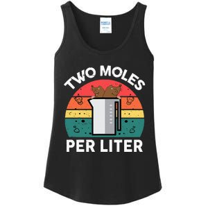 Funny Two Moles Per Liter Chemistry Science Teacher Ladies Essential Tank