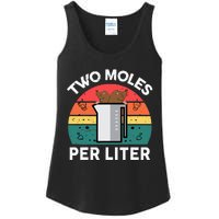 Funny Two Moles Per Liter Chemistry Science Teacher Ladies Essential Tank