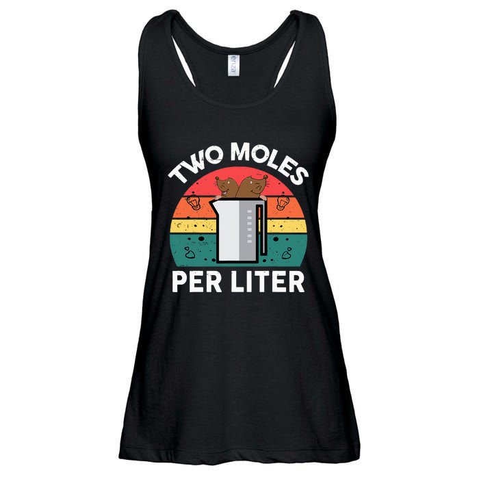 Funny Two Moles Per Liter Chemistry Science Teacher Ladies Essential Flowy Tank