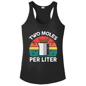 Funny Two Moles Per Liter Chemistry Science Teacher Ladies PosiCharge Competitor Racerback Tank