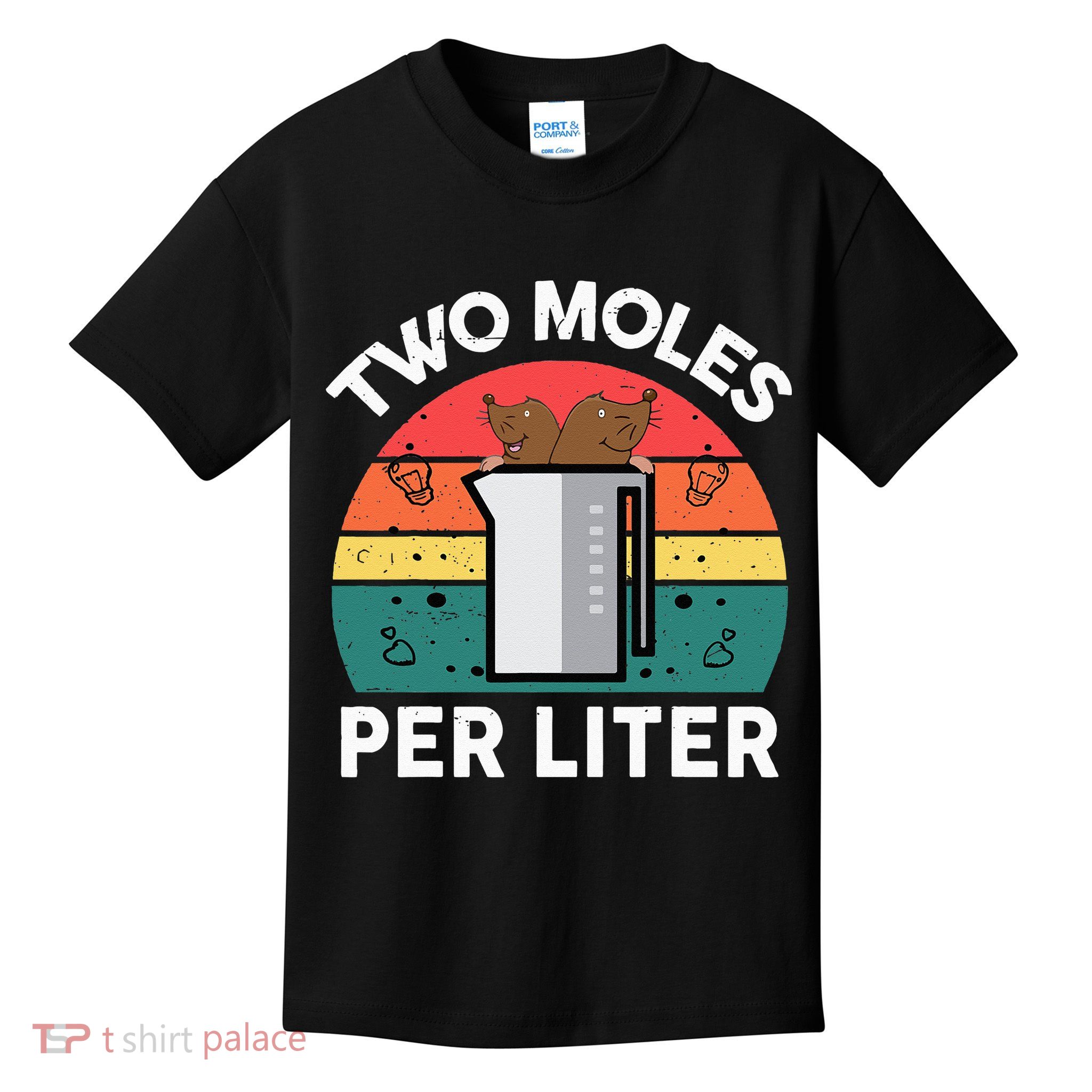 Funny Two Moles Per Liter Chemistry Science Teacher Kids T-Shirt