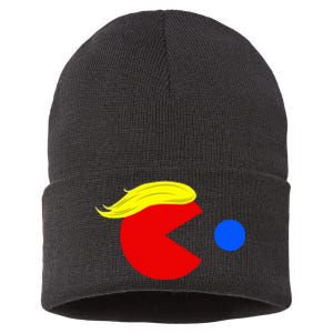 Funny Trump Man 2024 Pac Trump Man Ne Pac Blue Red Dot Sustainable Knit Beanie