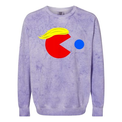 Funny Trump Man 2024 Pac Trump Man Ne Pac Blue Red Dot Colorblast Crewneck Sweatshirt