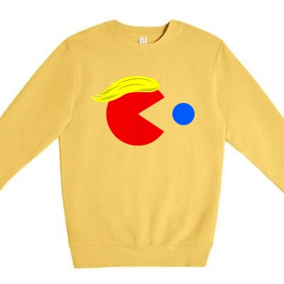 Funny Trump Man 2024 Pac Trump Man Ne Pac Blue Red Dot Premium Crewneck Sweatshirt