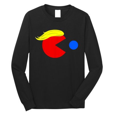 Funny Trump Man 2024 Pac Trump Man Ne Pac Blue Red Dot Long Sleeve Shirt