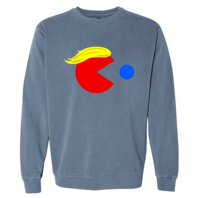 Funny Trump Man 2024 Pac Trump Man Ne Pac Blue Red Dot Garment-Dyed Sweatshirt