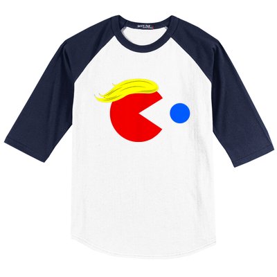 Funny Trump Man 2024 Pac Trump Man Ne Pac Blue Red Dot Baseball Sleeve Shirt