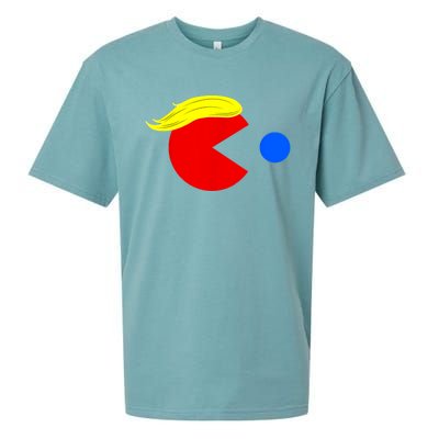 Funny Trump Man 2024 Pac Trump Man Ne Pac Blue Red Dot Sueded Cloud Jersey T-Shirt