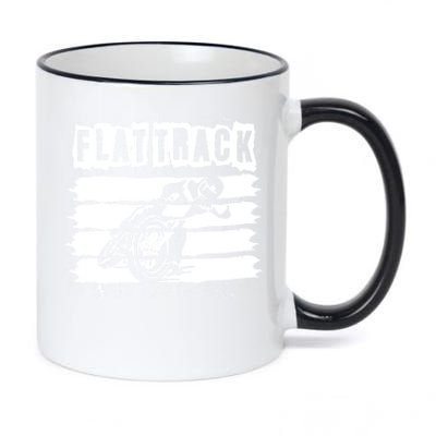 Flat Track Motorcycle Racing Dirt Track Speedway Gift 11oz Black Color Changing Mug