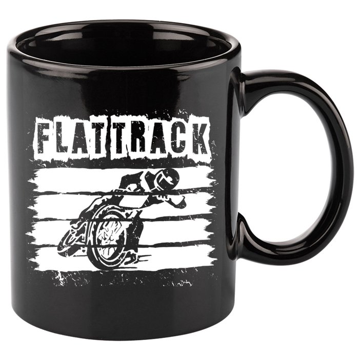 Flat Track Motorcycle Racing Dirt Track Speedway Gift 11oz C Handle Ceramic Mug