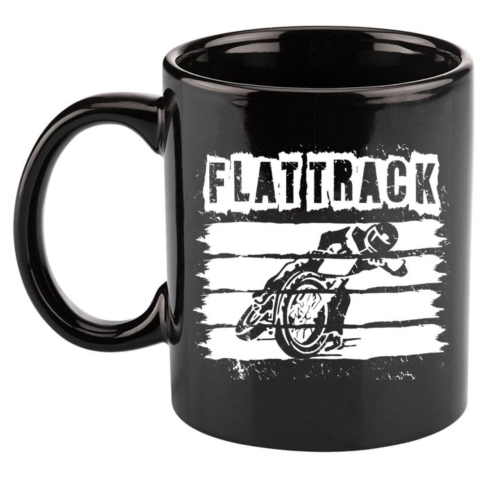 Flat Track Motorcycle Racing Dirt Track Speedway Gift 11oz C Handle Ceramic Mug