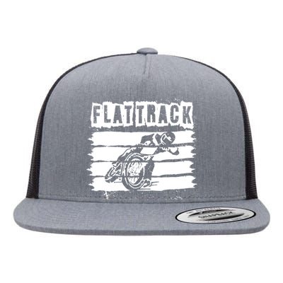 Flat Track Motorcycle Racing Dirt Track Speedway Gift Flat Bill Trucker Hat