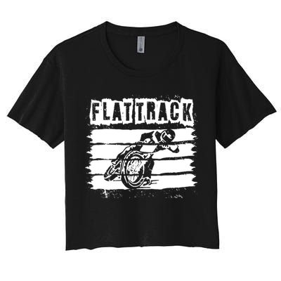 Flat Track Motorcycle Racing Dirt Track Speedway Gift Crop Top