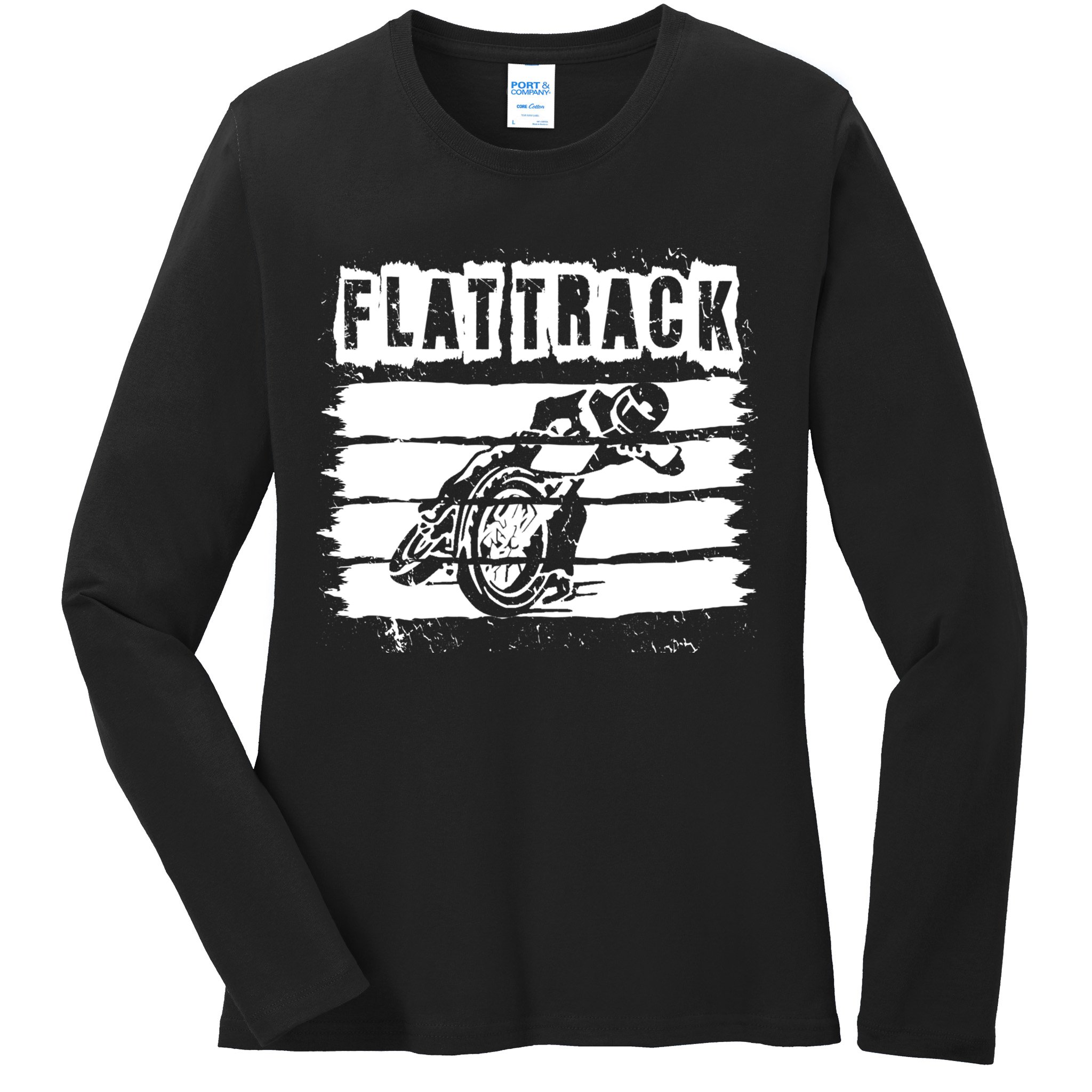 Flat Track Motorcycle Racing Dirt Track Speedway Gift Ladies Long Sleeve Shirt