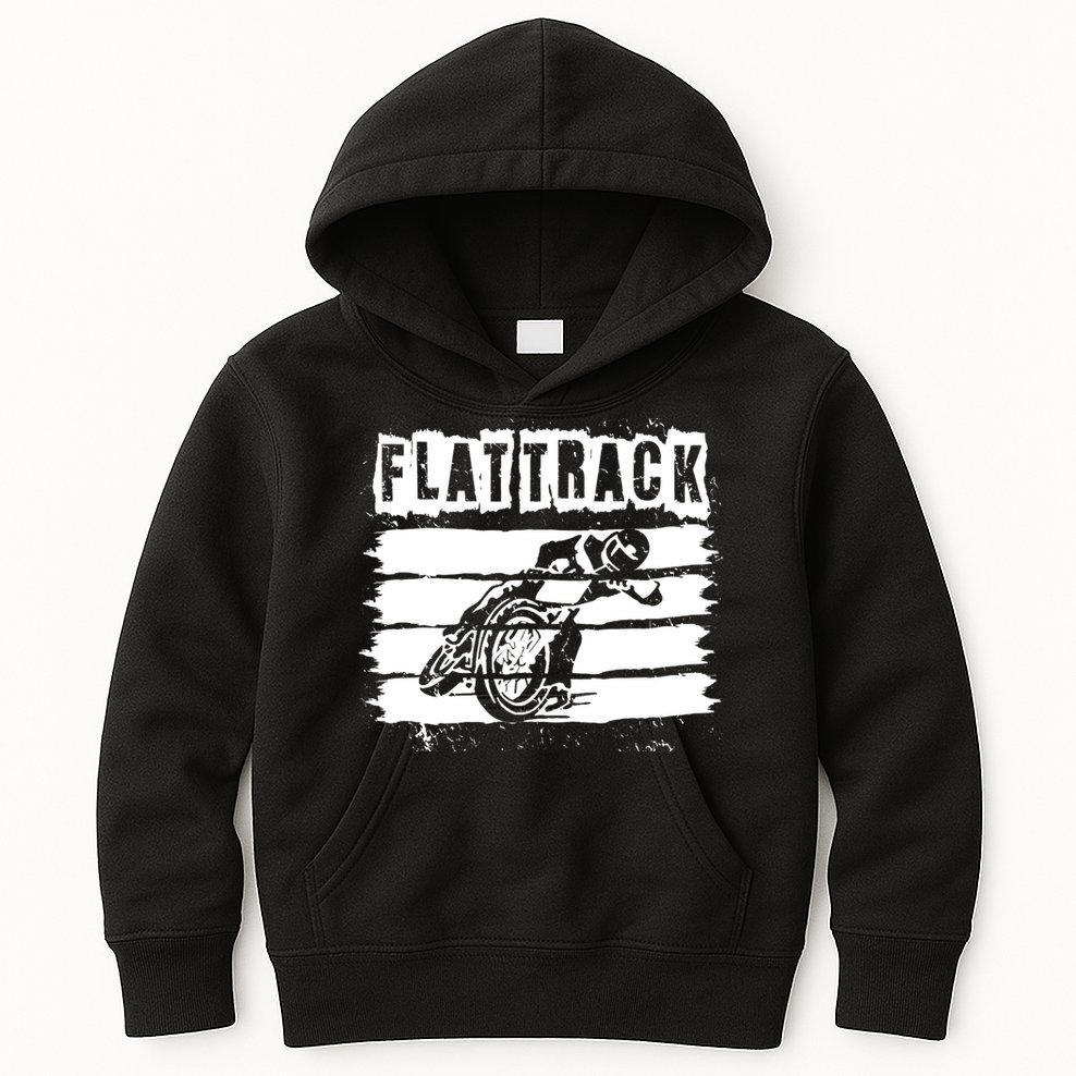 Flat Track Motorcycle Racing Dirt Track Speedway Gift Kids Hoodie