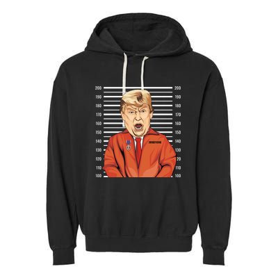 Funny Trump Mugshot Garment-Dyed Fleece Hoodie