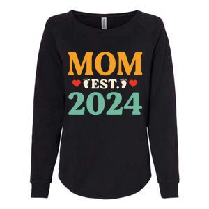 First Time Mom Est 2024 Promoted To Mommy 2024 Gifts Womens California Wash Sweatshirt