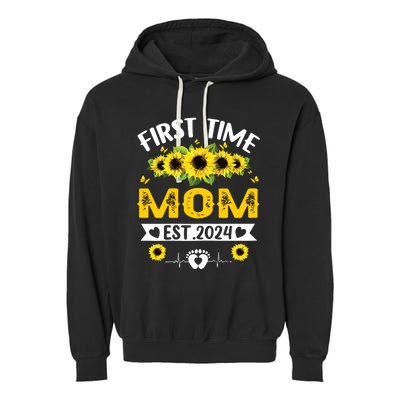 First Time Mom Pregnancy Mothers Day Soon To Be Mom 2024 Garment-Dyed Fleece Hoodie