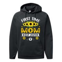 First Time Mom Pregnancy Mothers Day Soon To Be Mom 2024 Performance Fleece Hoodie