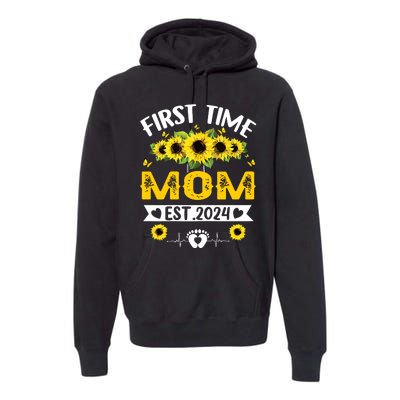 First Time Mom Pregnancy Mothers Day Soon To Be Mom 2024 Premium Hoodie