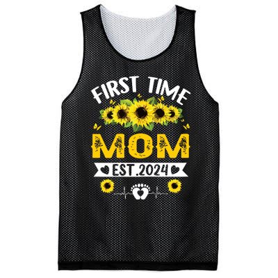 First Time Mom Pregnancy Mothers Day Soon To Be Mom 2024 Mesh Reversible Basketball Jersey Tank