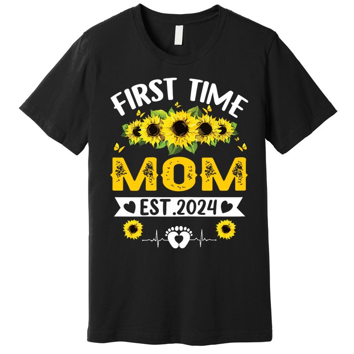 First Time Mom Pregnancy Mothers Day Soon To Be Mom 2024 Premium T-Shirt