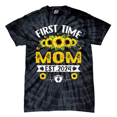 First Time Mom Pregnancy Mothers Day Soon To Be Mom 2024 Tie-Dye T-Shirt