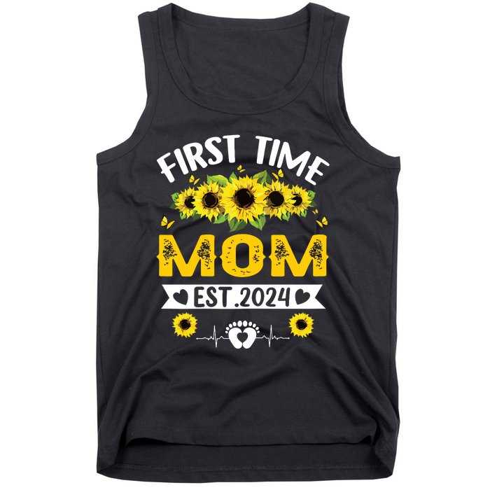 First Time Mom Pregnancy Mothers Day Soon To Be Mom 2024 Tank Top