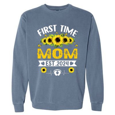 First Time Mom Pregnancy Mothers Day Soon To Be Mom 2024 Garment-Dyed Sweatshirt