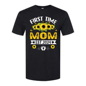 First Time Mom Pregnancy Mothers Day Soon To Be Mom 2024 Softstyle CVC T-Shirt