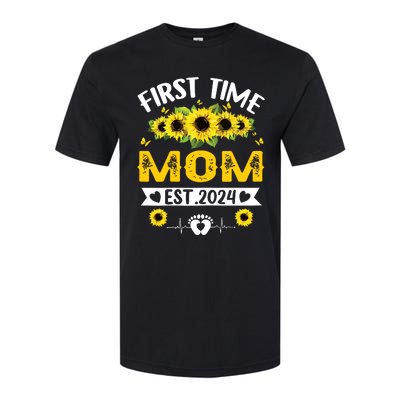 First Time Mom Pregnancy Mothers Day Soon To Be Mom 2024 Softstyle CVC T-Shirt