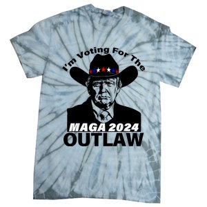 Funny Trump Maga 2024 IM Voting For The Outlaw Tie-Dye T-Shirt