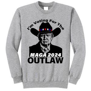 Funny Trump Maga 2024 IM Voting For The Outlaw Tall Sweatshirt