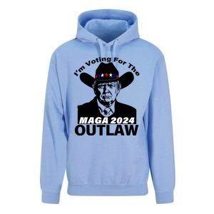 Funny Trump Maga 2024 IM Voting For The Outlaw Unisex Surf Hoodie