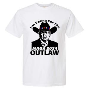 Funny Trump Maga 2024 IM Voting For The Outlaw Garment-Dyed Heavyweight T-Shirt