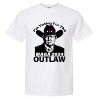 Funny Trump Maga 2024 IM Voting For The Outlaw Garment-Dyed Heavyweight T-Shirt