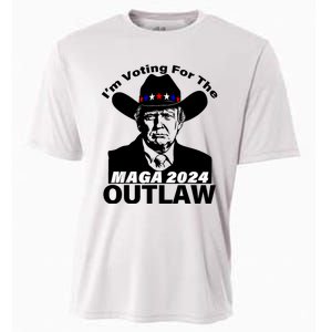 Funny Trump Maga 2024 IM Voting For The Outlaw Cooling Performance Crew T-Shirt