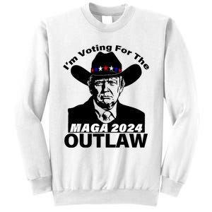 Funny Trump Maga 2024 IM Voting For The Outlaw Sweatshirt