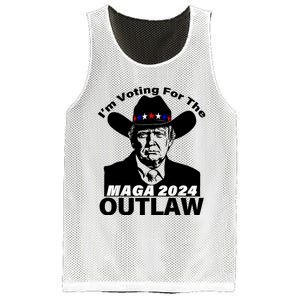 Funny Trump Maga 2024 IM Voting For The Outlaw Mesh Reversible Basketball Jersey Tank