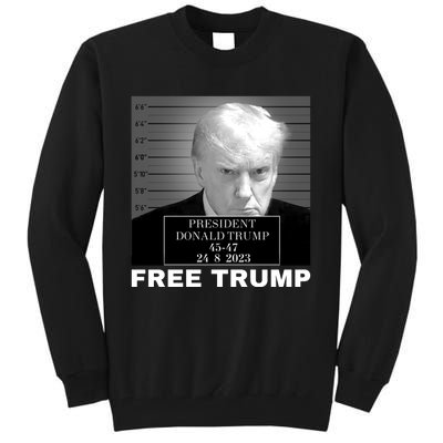 Free Donald Trump Mugshot Tall Sweatshirt