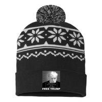 Free Donald Trump Mugshot USA-Made Snowflake Beanie