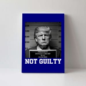 Funny Trump Mug Shot Trump Not Guilty MugShot Canvas