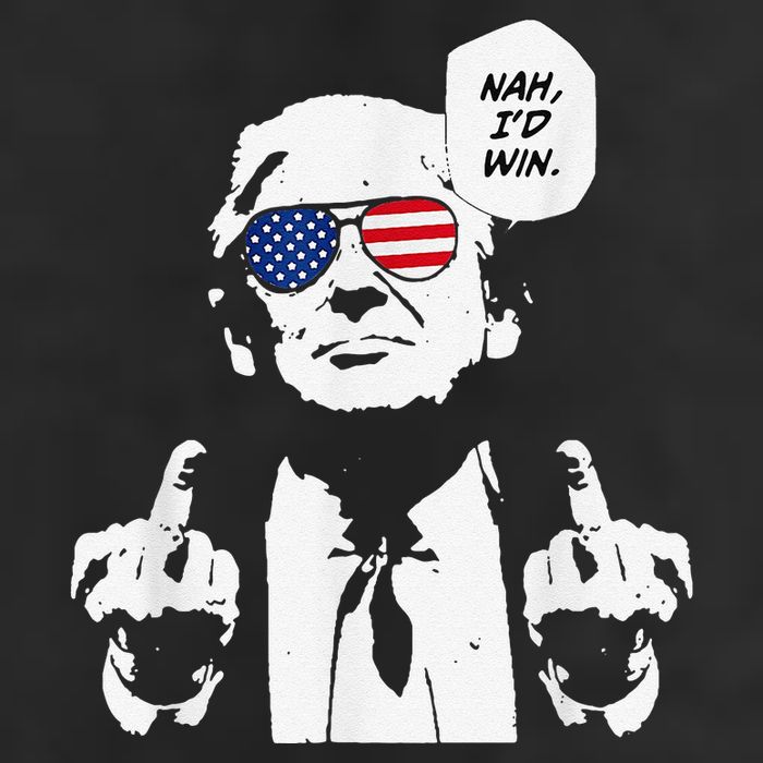 Funny Trump Meme Nah ID Win Reference Garment-Dyed Heavyweight T-Shirt