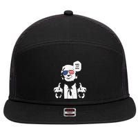 Funny Trump Meme Nah ID Win Reference 7 Panel Mesh Trucker Snapback Hat
