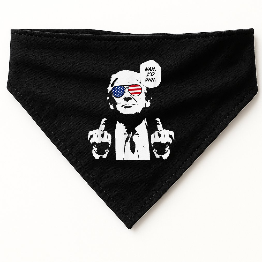 Funny Trump Meme Nah ID Win Reference USA-Made Doggie Bandana