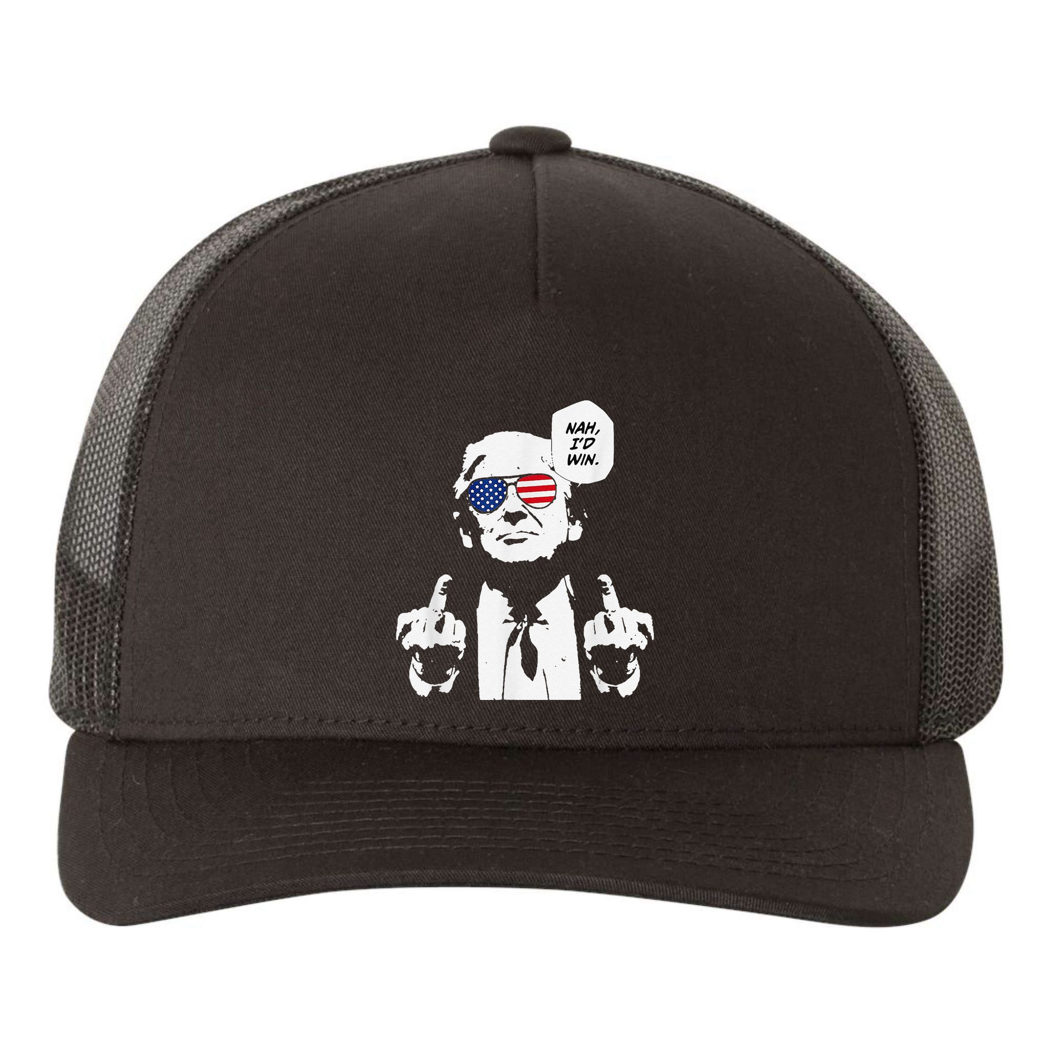 Funny Trump Meme Nah ID Win Reference Yupoong Adult 5-Panel Trucker Hat