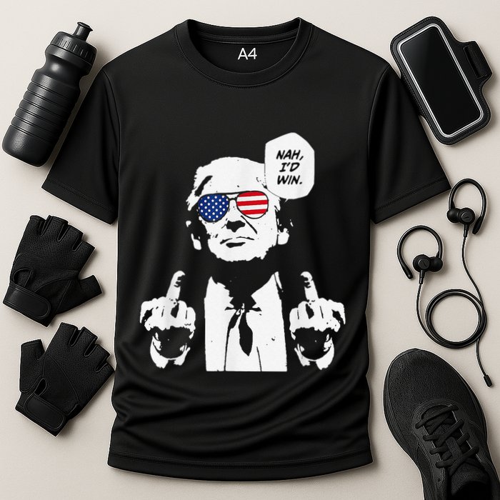 Funny Trump Meme Nah ID Win Reference Cooling Performance Crew T-Shirt