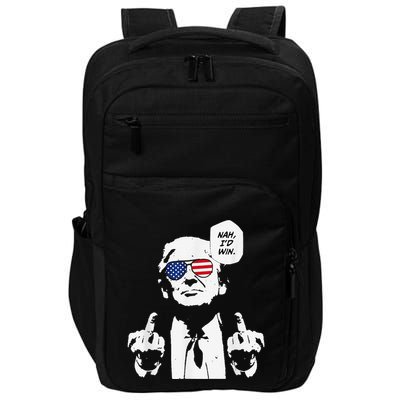 Funny Trump Meme Nah ID Win Reference Impact Tech Backpack